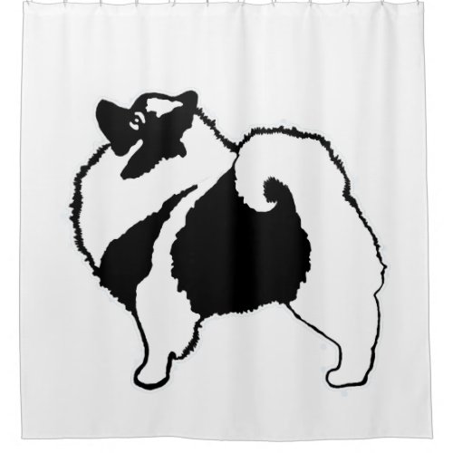 Keeshond Graphics  _ Cute Original Dog Art Shower Curtain