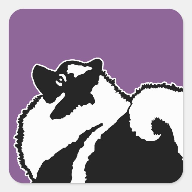 Keeshond Graphics  - Cute Original Dog Art Square Sticker (Front)