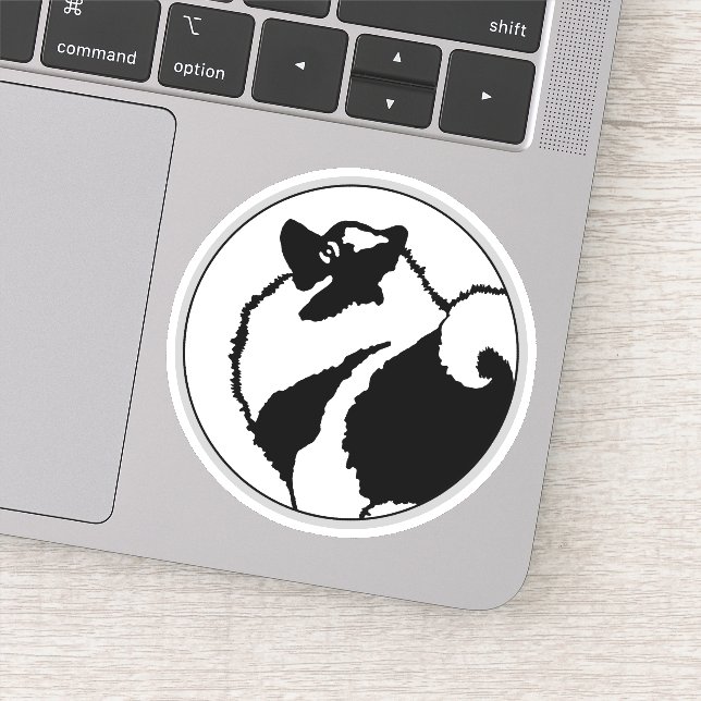 Keeshond Graphics  - Cute Original Dog Art Sticker (Detail)