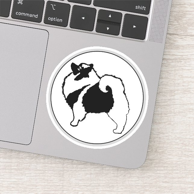 Keeshond Graphics  - Cute Original Dog Art Sticker (Detail)