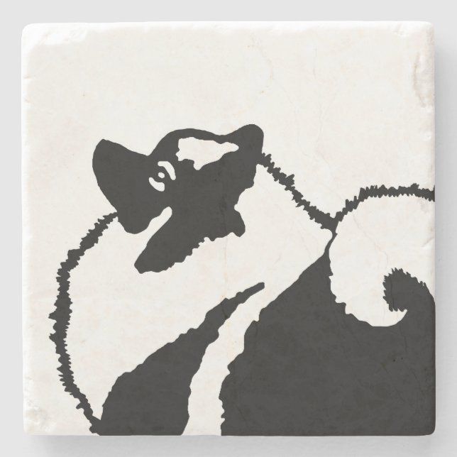 Keeshond Graphics  - Cute Original Dog Art Stone Coaster (Front)