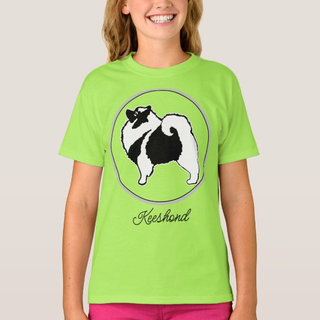 Keeshond Graphics  - Cute Original Dog Art T-Shirt (Front)
