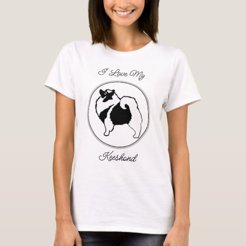 Keeshond Graphics  _ Cute Original Dog Art T_Shirt