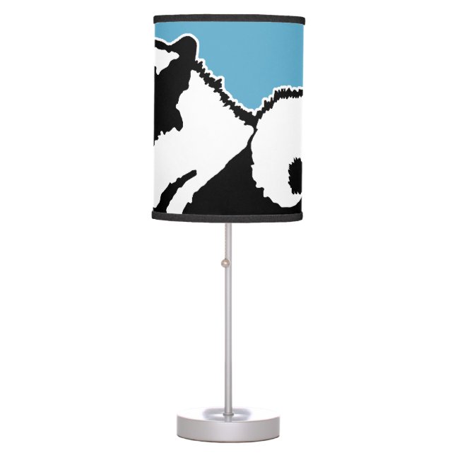 Keeshond Graphics  - Cute Original Dog Art Table Lamp (Front)