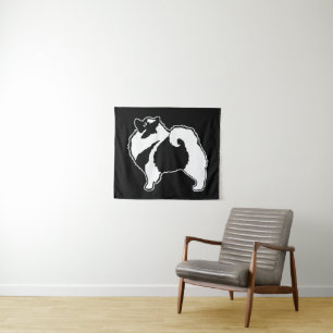 Keeshond Graphics - Cute Original Dog Art Tapestry