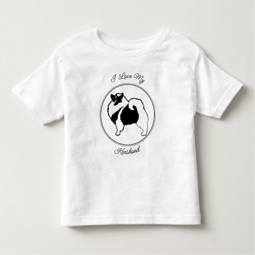 Keeshond Graphics  _ Cute Original Dog Art Toddler T_shirt