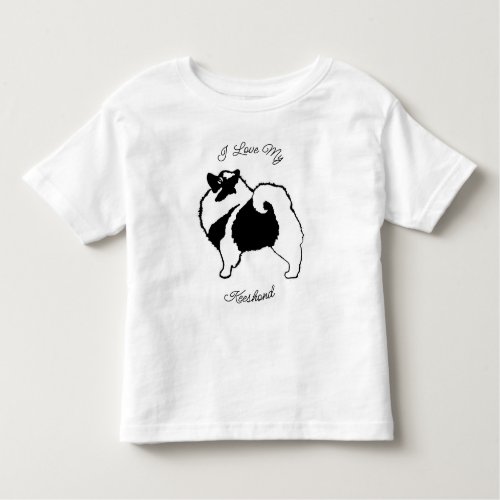 Keeshond Graphics  _ Cute Original Dog Art Toddler Toddler T_shirt
