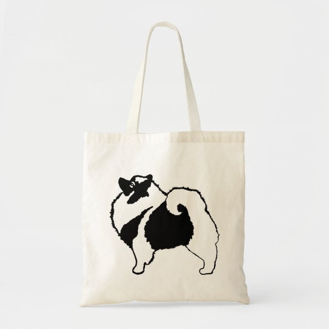 Keeshond Graphics  - Cute Original Dog Art Tote Bag (Front)