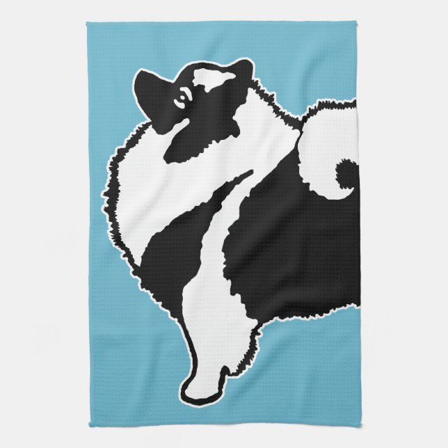 Keeshond Graphics  - Cute Original Dog Art Towel (Vertical)