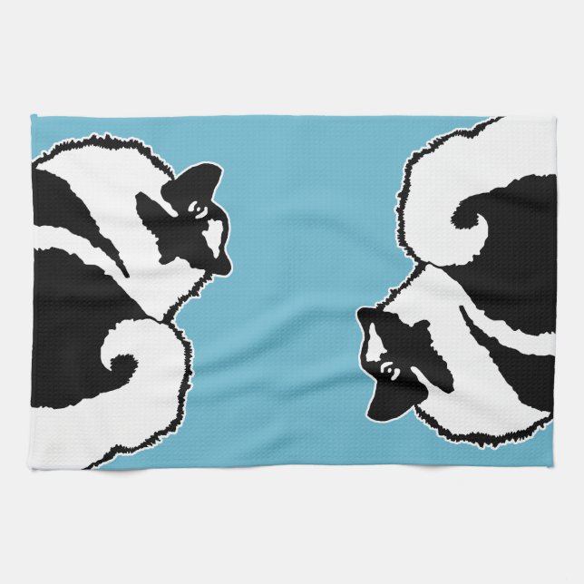 Keeshond Graphics  - Cute Original Dog Art Towel (Horizontal)