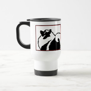 Keeshond Graphics - Cute Original Dog Art Travel Mug