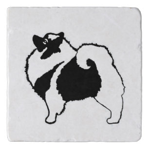 Keeshond Graphics - Cute Original Dog Art Trivet