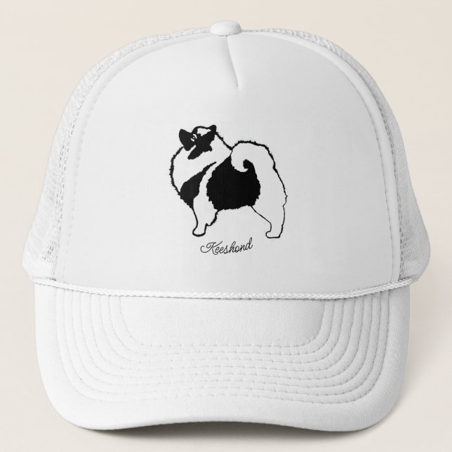 Keeshond Graphics  - Cute Original Dog Art Trucker Trucker Hat (Front)