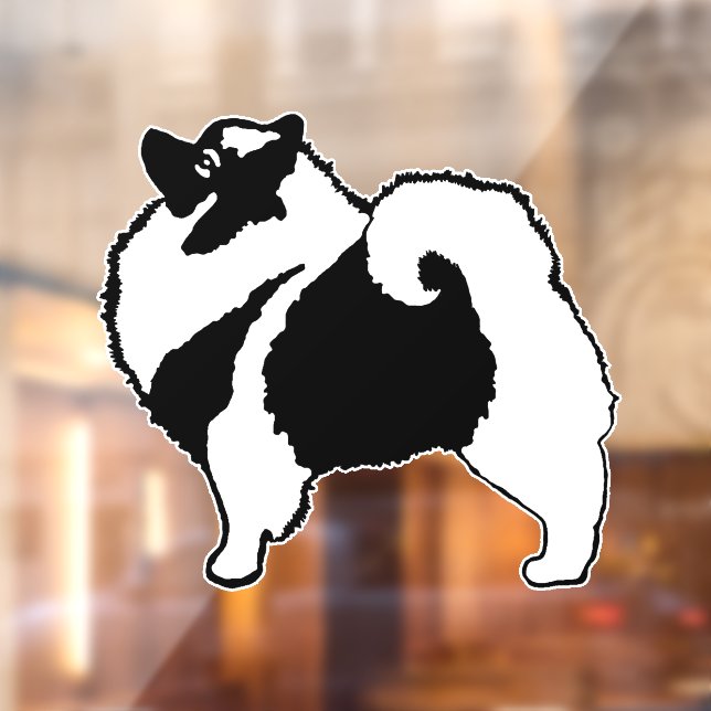 Keeshond Graphics  - Cute Original Dog Art Window Cling (Sheet 2)