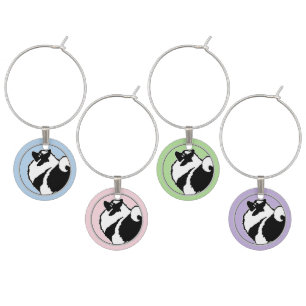 Keeshond Graphics - Cute Original Dog Art Wine Charm