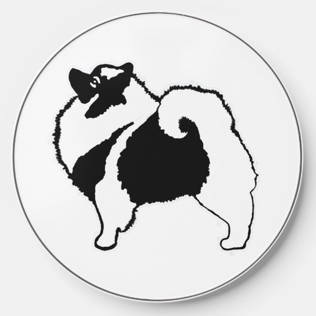Keeshond Graphics  - Cute Original Dog Art Wireless Charger (Front)