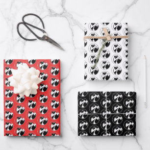Keeshond Graphics  - Cute Original Dog Art Wrapping Paper Sheets