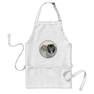 Keeshond Graphics Keeshond Mom and Son Adult Apron