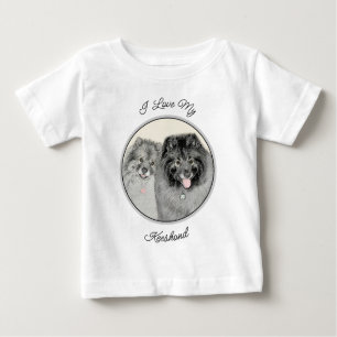 Keeshond Graphics Keeshond Mom and Son Baby T-Shirt