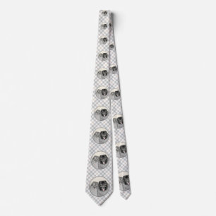 Keeshond Graphics Keeshond Mom and Son Neck Tie