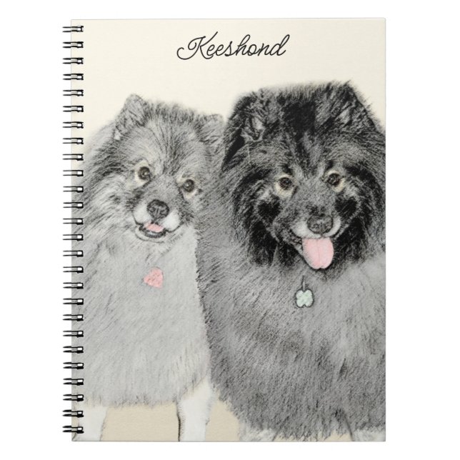 Keeshond Graphics Keeshond Mom and Son Notebook (Front)