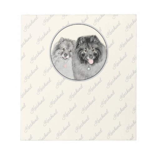 Keeshond Graphics Keeshond Mom and Son Notepad