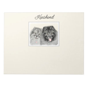 Keeshond Graphics Keeshond Mom and Son Notepad