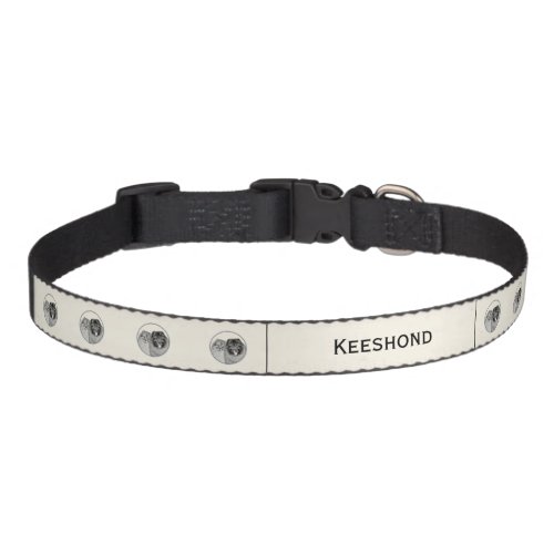 Keeshond Graphics Keeshond Mom and Son Pet Collar