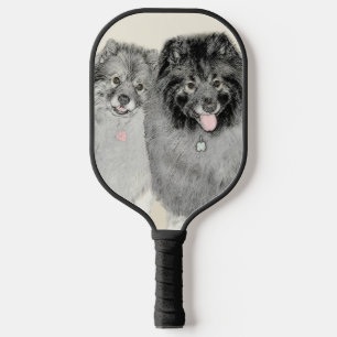 Keeshond Graphics Keeshond Mom and Son Pickleball Paddle