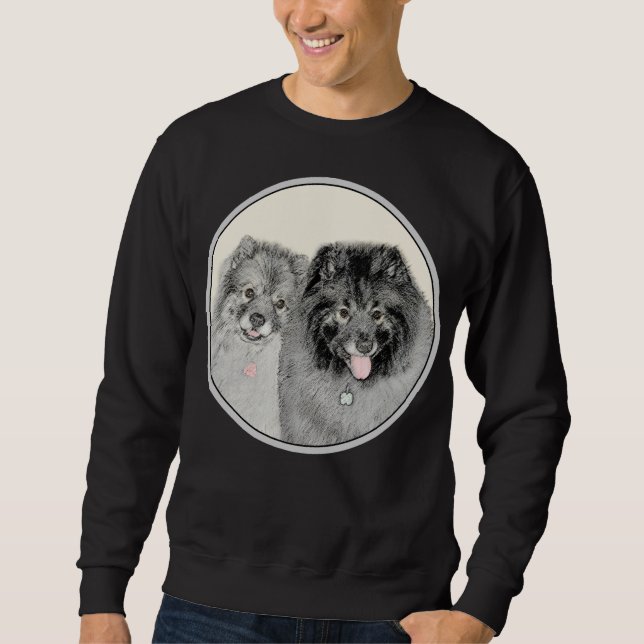 Keeshond Graphics Keeshond Mom and Son Sweatshirt (Front)