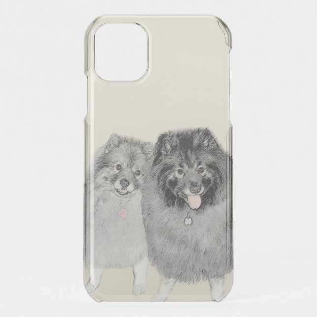 Keeshond Graphics Keeshond Mom and Son Uncommon iPhone Case (Back)