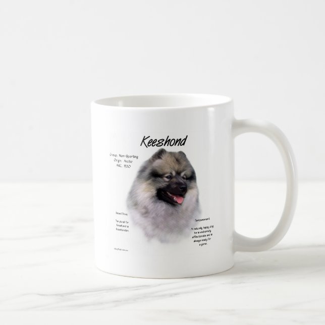 Keeshond History Design Coffee Mug (Right)