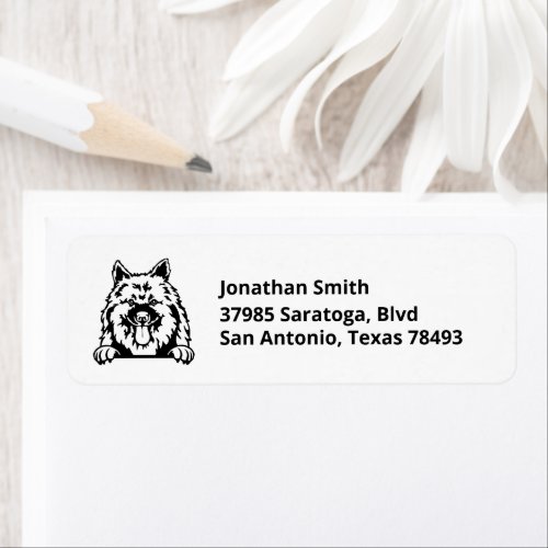 KEESHOND  Image on Return Address Label