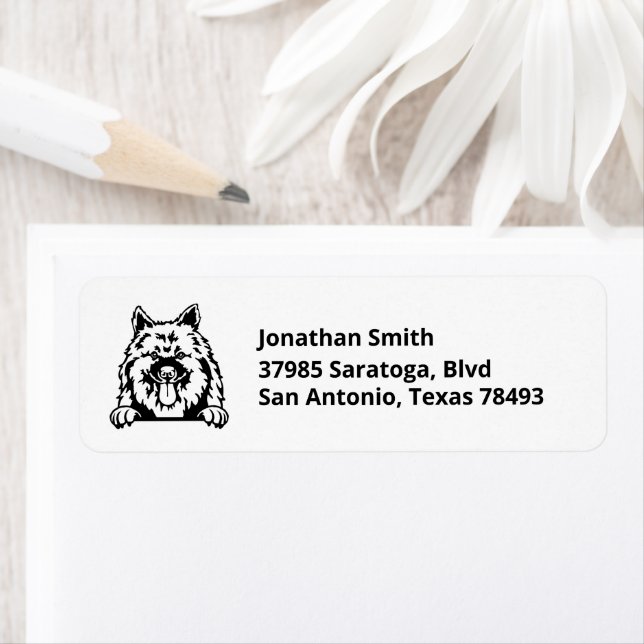 KEESHOND | Image on Return Address Label (Insitu)