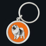 Keeshond Keychain<br><div class="desc"></div>