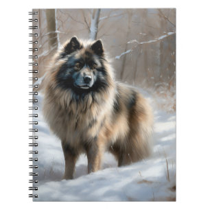 Keeshond Let It Snow Christmas Notebook
