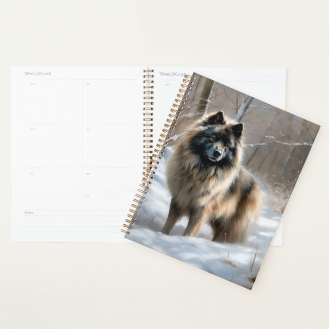 Keeshond Let It Snow Christmas Planner (Display)