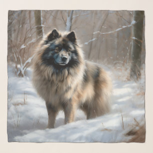 Keeshond Let It Snow Christmas Scarf