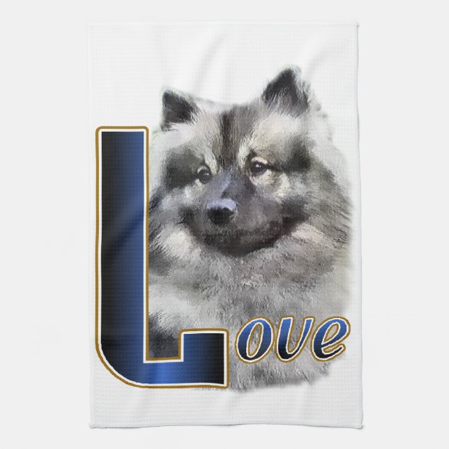 Keeshond LOVE Gifts Towel (Vertical)