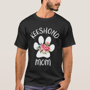 Keeshond Mom for Women Wife Girlfriend Anniversar T-Shirt