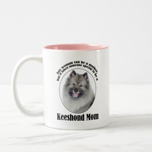 Keeshond Mom Two_Tone Coffee Mug