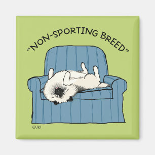 Keeshond "Non-Sporting Breed" Humorous Keesie Magnet