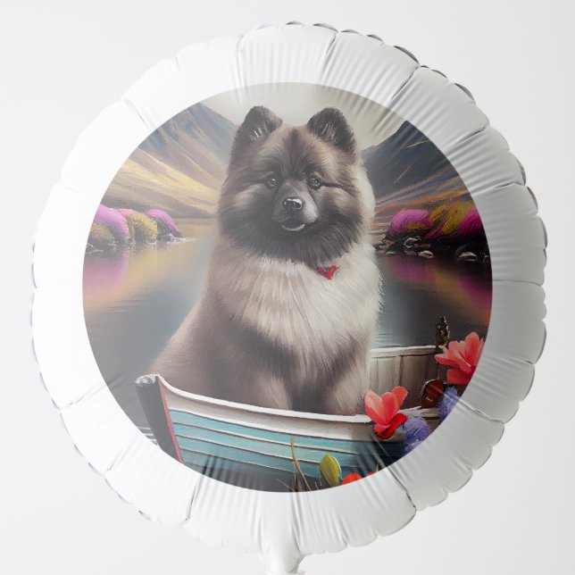 Keeshond on a Paddle: A Scenic Adventure Balloon (Front)