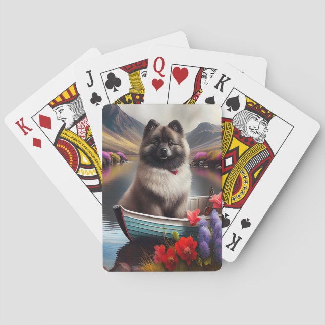 Keeshond on a Paddle: A Scenic Adventure Poker Cards (Back)