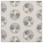 Keeshond Painting 2 Keeshonden Original Dog Art Fabric