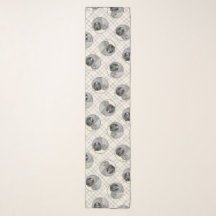 Keeshond Painting 2 Keeshonden Original Dog Art Scarf