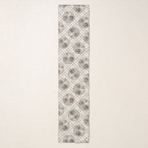 Keeshond Painting 2 Keeshonden Original Dog Art Scarf