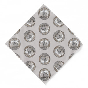 Keeshond Painting Butts At the Gate Cute Dog Art Bandana