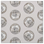 Keeshond Painting Butts At the Gate Cute Dog Art Fabric