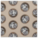 Keeshond Painting Playtime Cute Original Dog Art Fabric